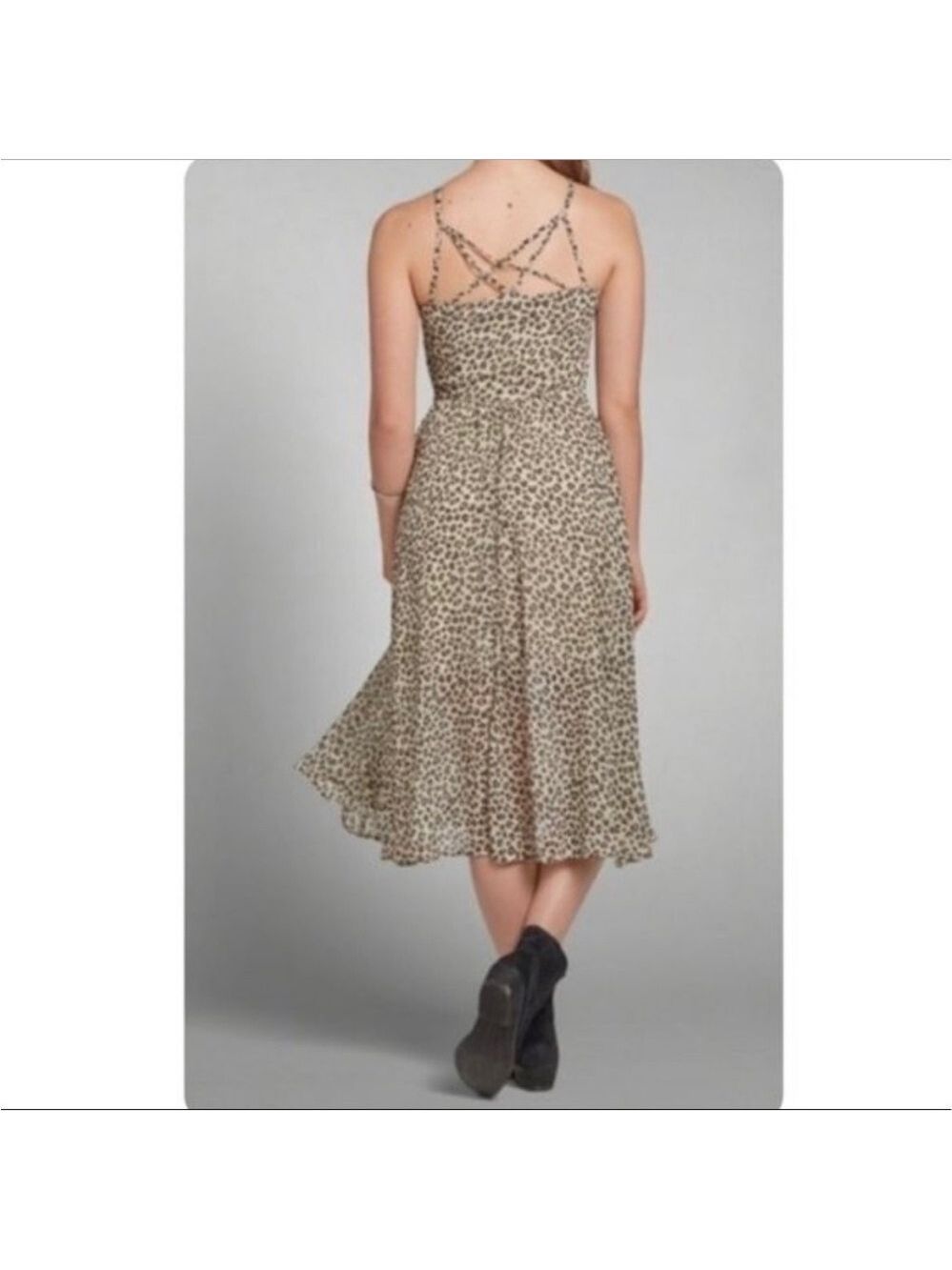 Abercrombie & Fitch Leopard Print Midi Dress size S - Picture 3 of 14